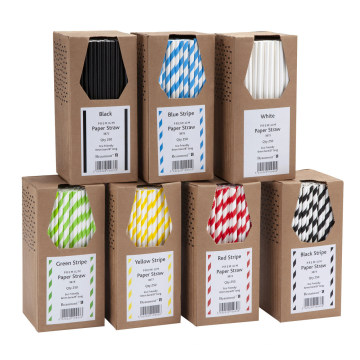 Wholesale Eco Biodegradable Disposable Paper Drinking Straws